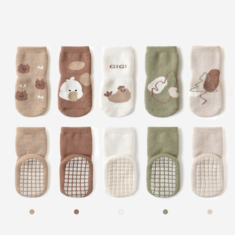 Baby Toddler Anti-Slip Socks 5 Pairs