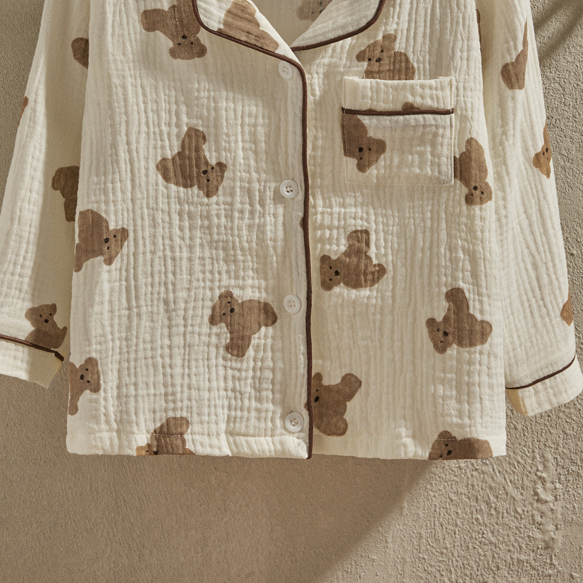 Long Sleeve Bear Print Pyjamas
